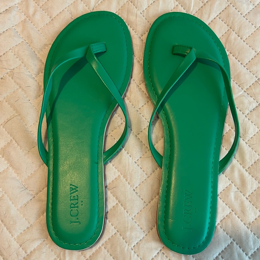 J.Crew Leather Flip Flops